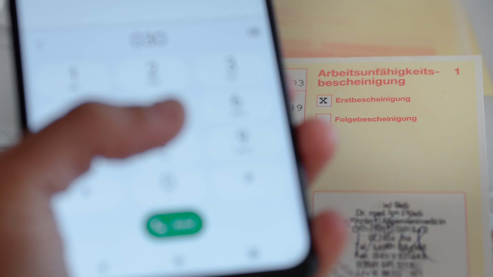 Informationen zur AU-Bescheinigung in unserer Praxis